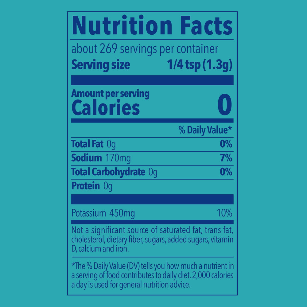 LoSalt Original label on the tub highlights its reduced-sodium option.