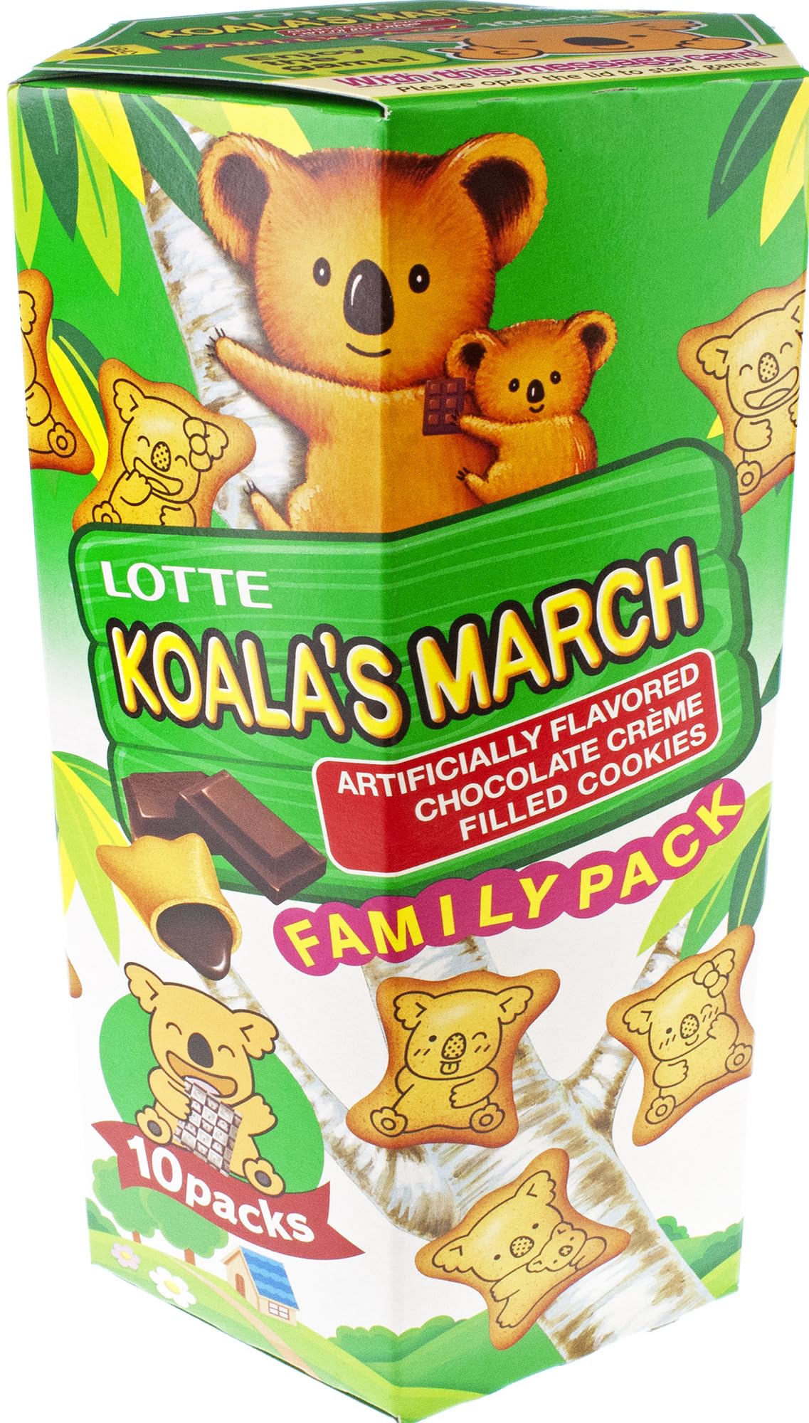 Lotte Koala's March cookies in front of the family pack, ideal for sharing
