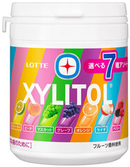 Lotte xylitol gum seven-assorted bottle front for on-the-go freshness