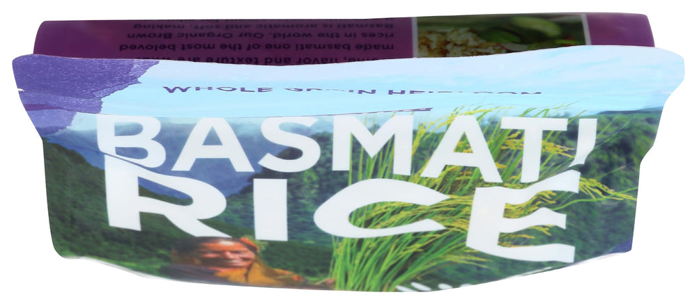 Lotus Foods Organic Brown Basmati Rice served with herbs and vegetables