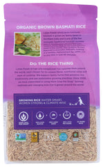Lotus Foods Organic Brown Basmati Rice ready-to-serve pilaf in a bowl