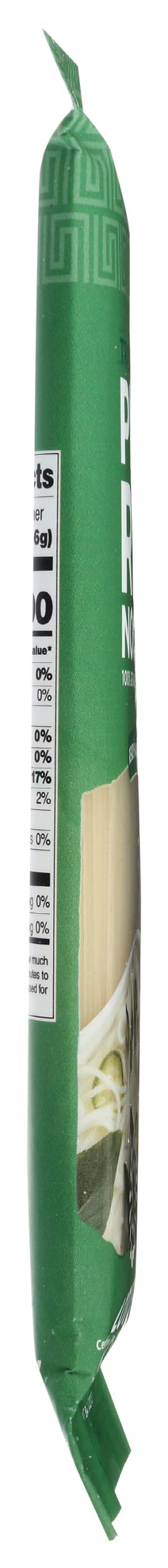 Lotus Foods Organic label on noodle packaging highlighting natural ingredients for clean cooking.