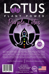 LOTUS PLANT POWER DRINK ingredients shot with elderberry and cascara for daily vitality.