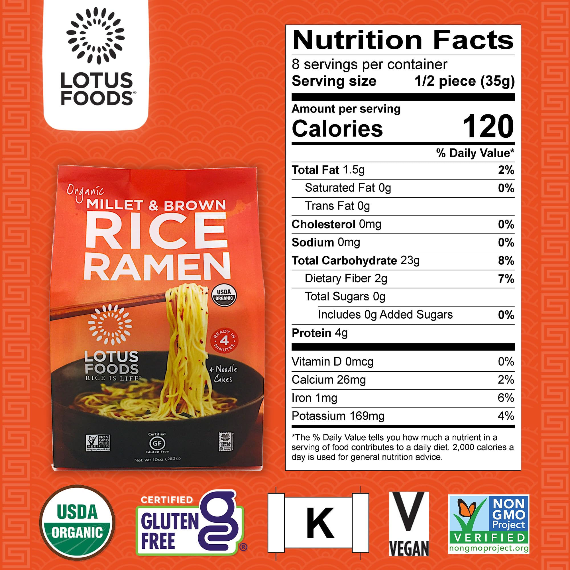 Cooked bowl of Lotus Foods ramen ready in minutes for a quick meal.