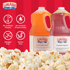 LouAna Premium Buttery Popcorn Oil evokes theater-style aroma for popcorn.