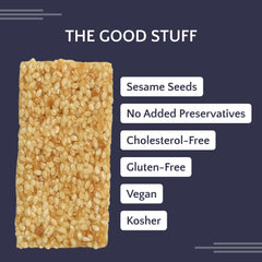 Loucks Original Sesame Snaps individually-wrapped: easy portion control on the go.