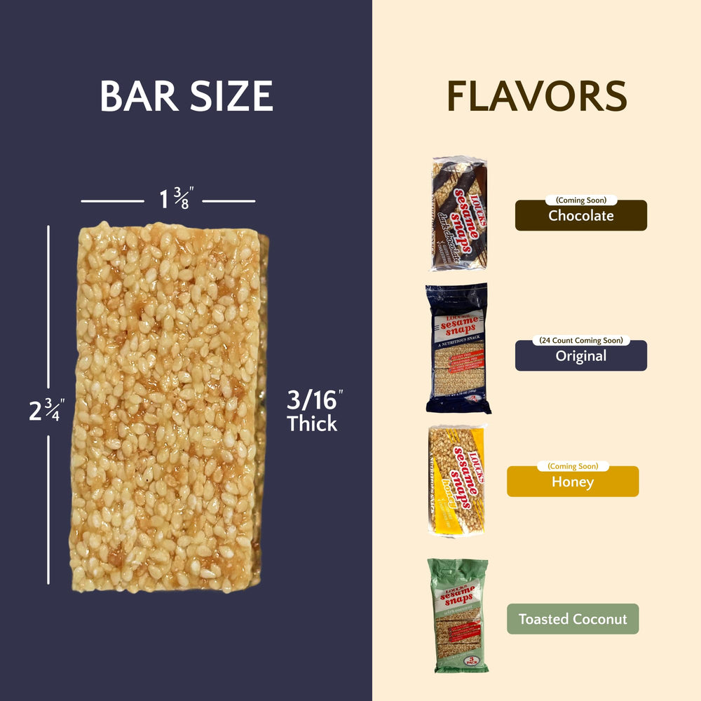 Loucks Original Sesame Snaps ingredients-glucose-sugar: simple, preservative-free sesame treat.