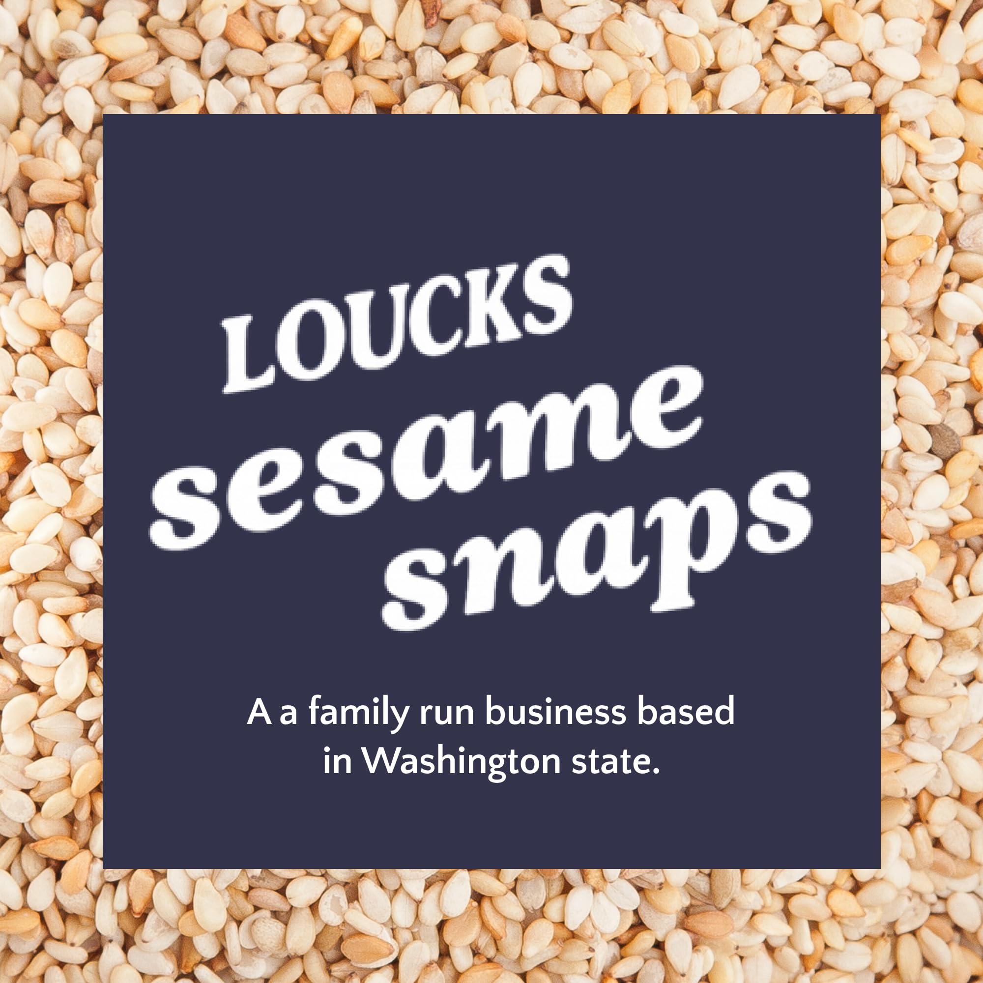 Loucks Original Sesame Snaps snack-time-commute: portable energy for travel.