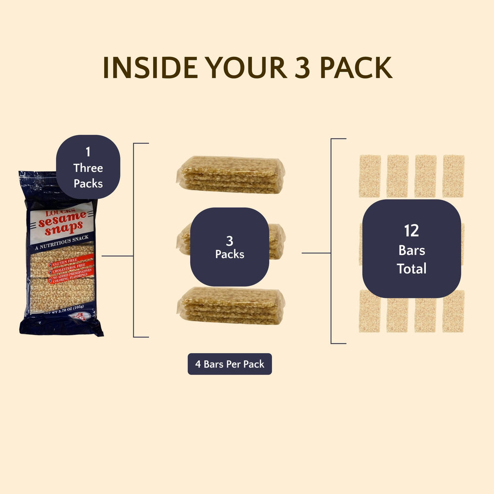 Loucks Original Sesame Snaps vegan-glutenfree: suitable for vegan and gluten-free diets.