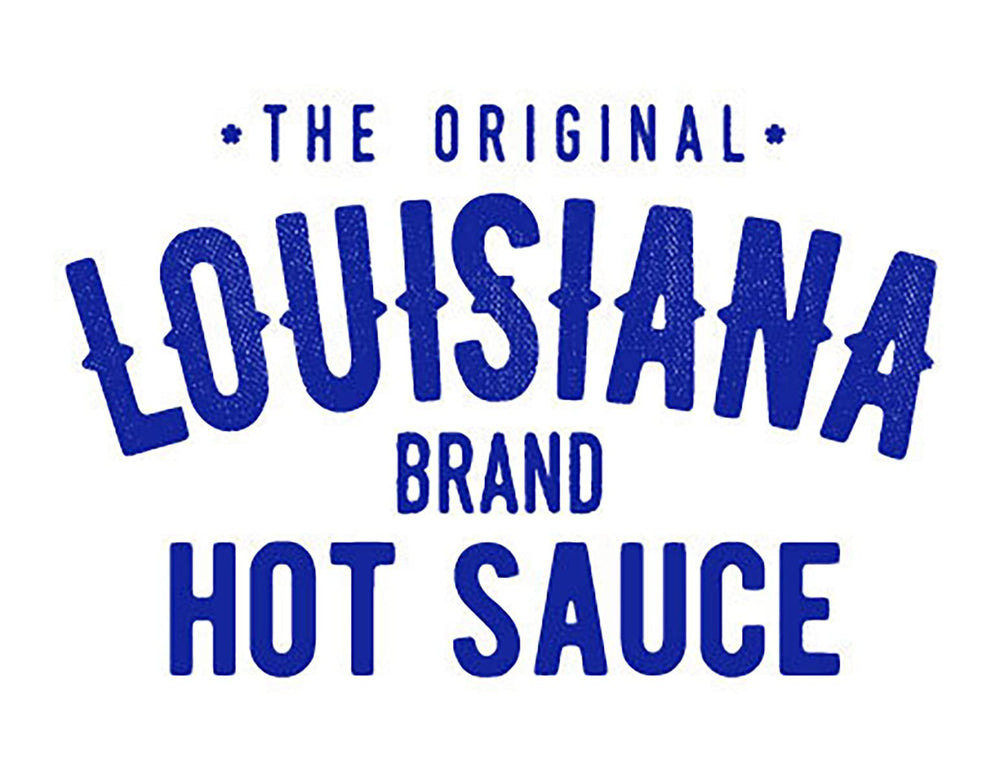 Louisiana Brand packaging view emphasizing heritage and pourable bottle design.