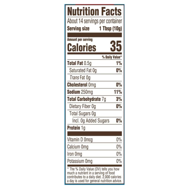 Bottle close-up of Louisiana Fish Fry air fryer chicken coating mix highlighting seasoned texture and flavor.