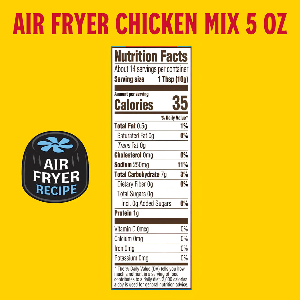 Louisiana Fish Fry coating mix pack coats chicken evenly for air frying results
