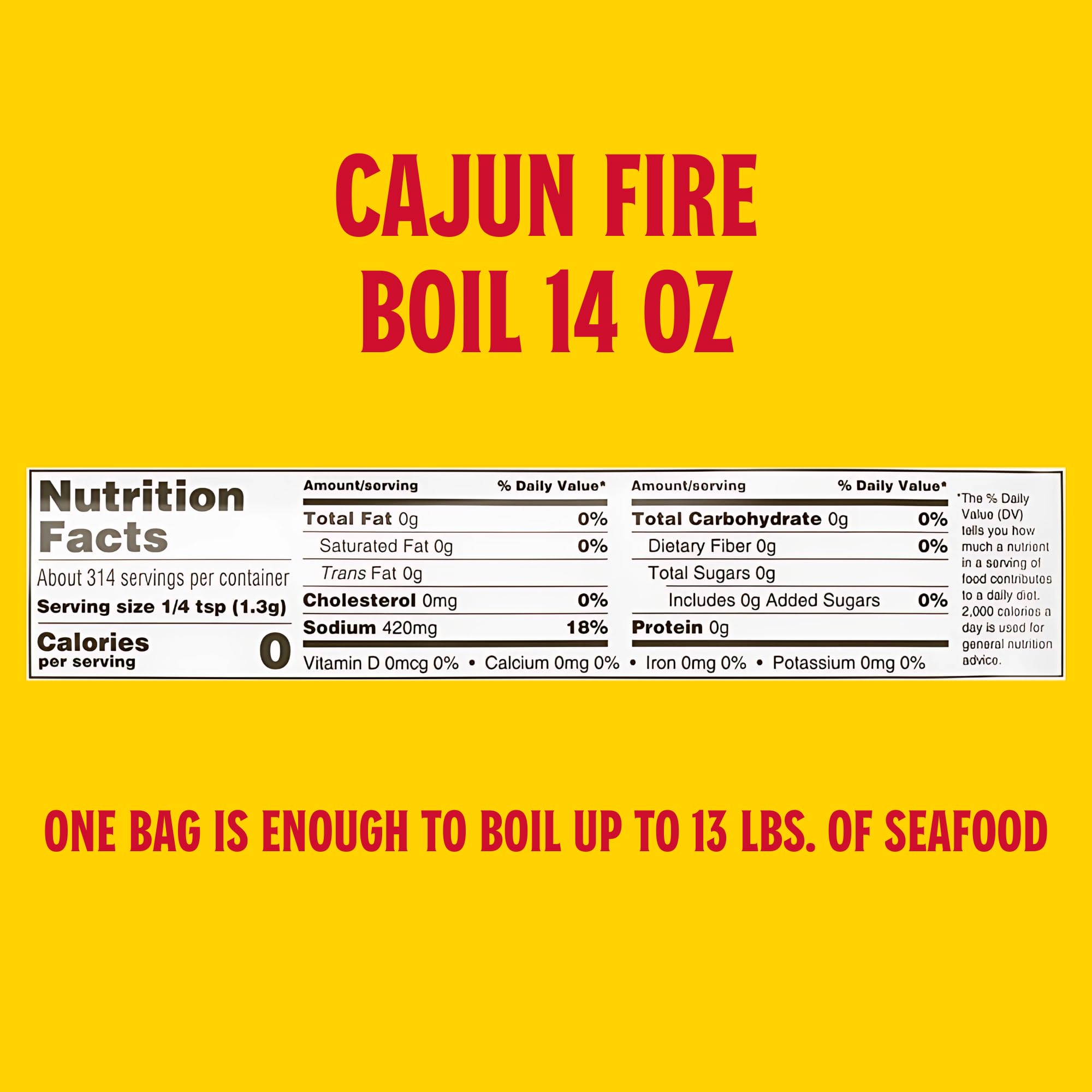 Cajun Fire Boil pouch ready to open for bold flavor
