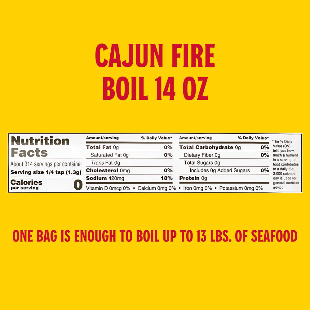 Cajun Fire Boil pouch ready to open for bold flavor