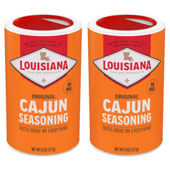 Louisiana Fish Fry Cajun Seasoning bottle pour adds bold flavor to any dish
