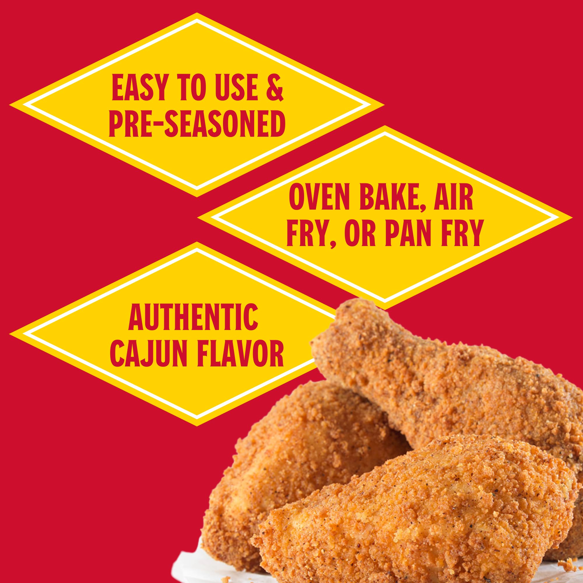Louisiana Fish Fry Classic Fried Chicken Keto Coating bowl with coating ready for air frying shows even coverage.