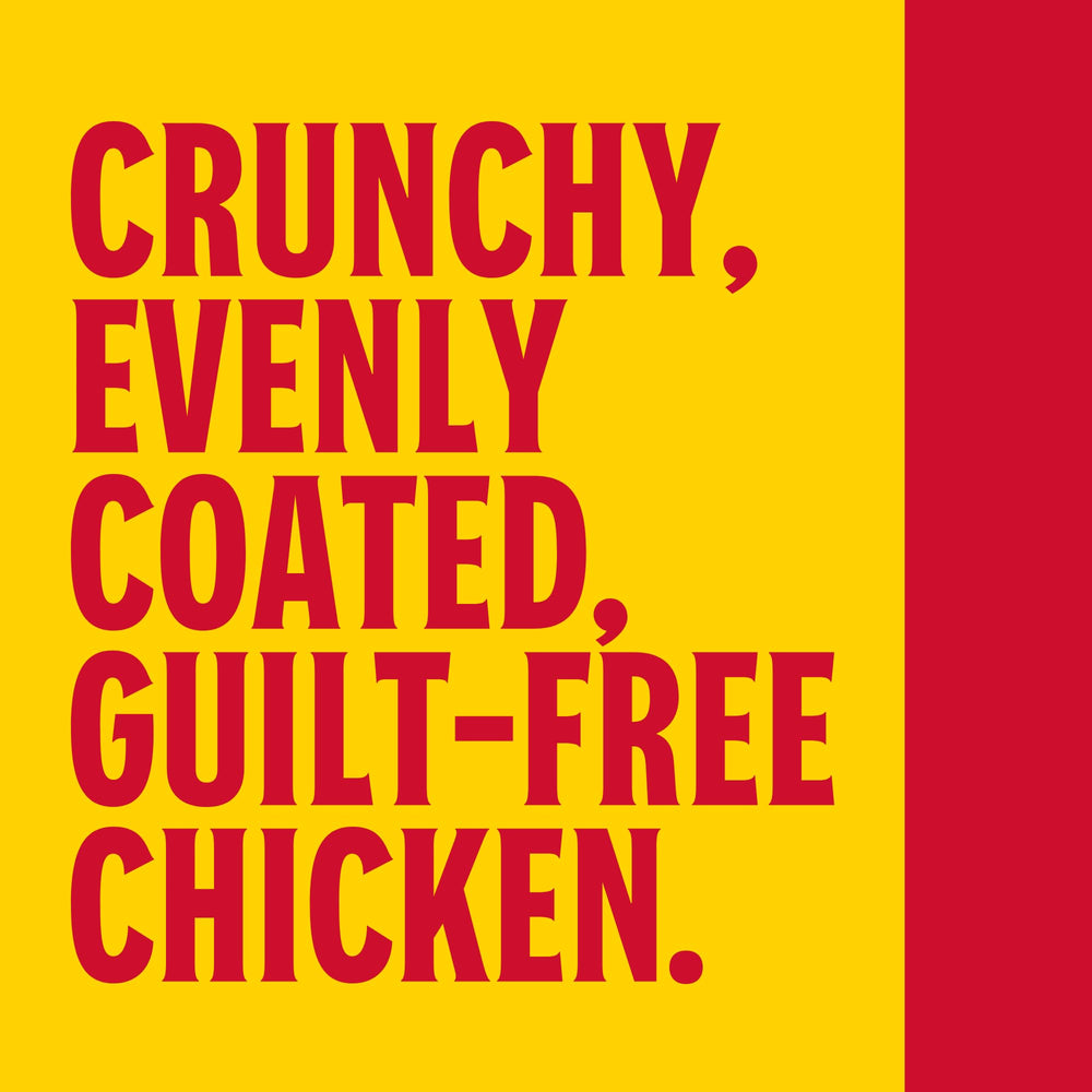 Louisiana Fish Fry Classic Fried Chicken Keto Coating coated chicken plated to showcase crisp texture.