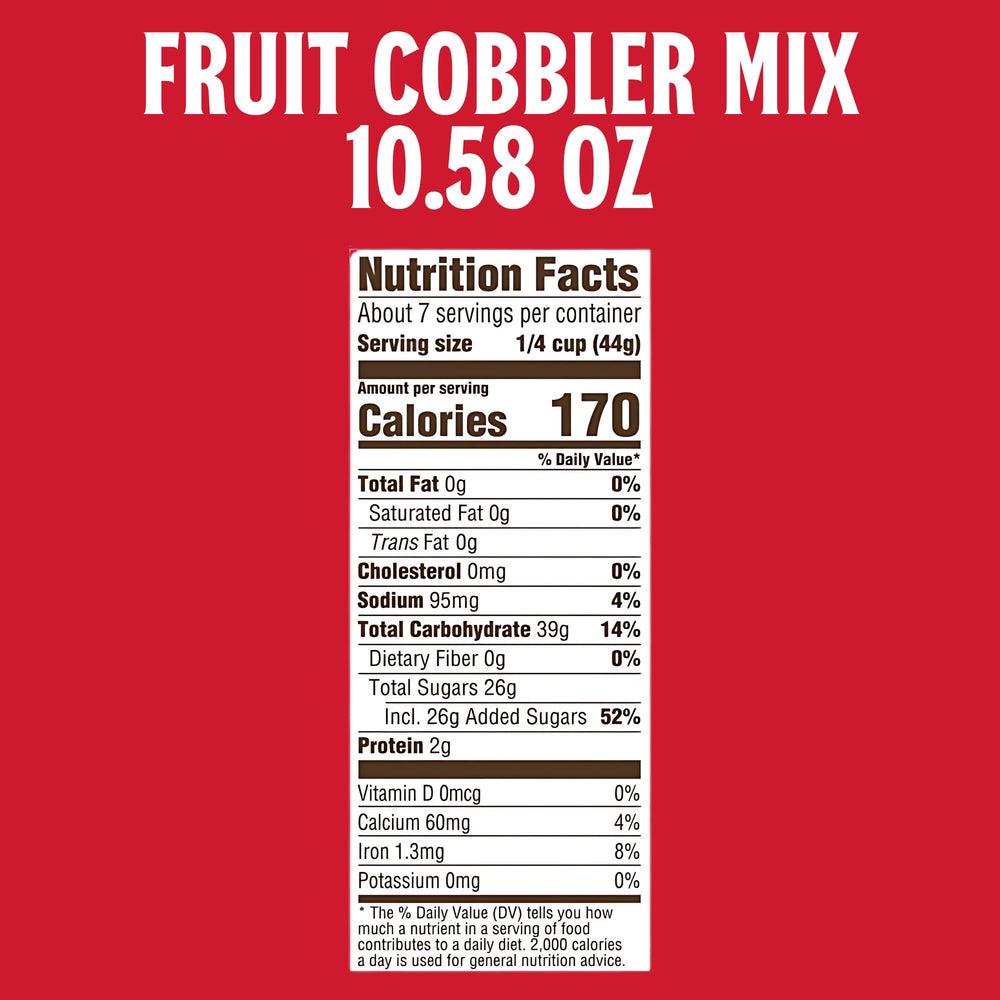 Cobbler Mix dry batter in mixing bowl for easy prep