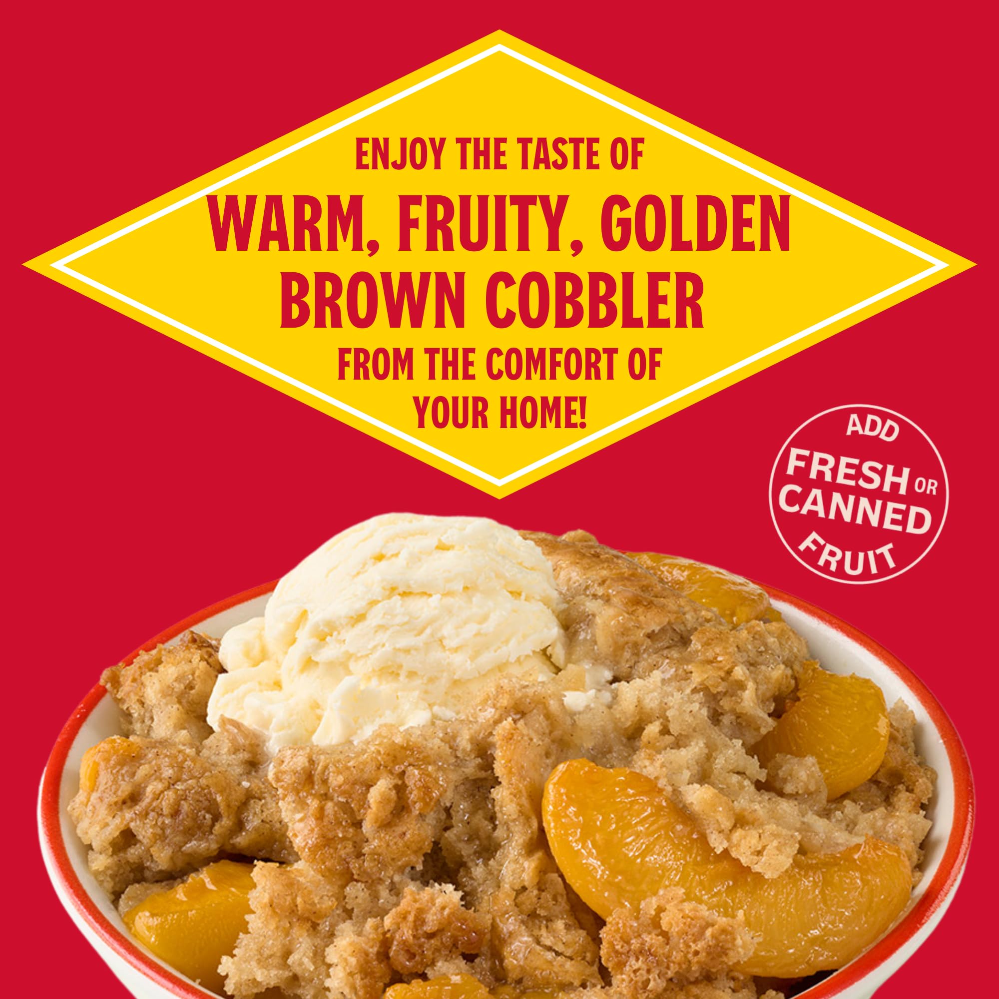 Louisiana Fish Fry Cobbler Mix golden crust fresh from oven
