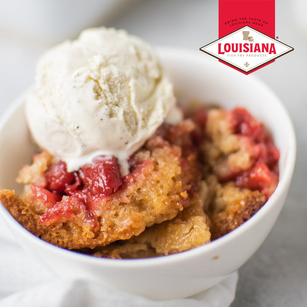 Louisiana Fish Fry Cobbler Mix ready to serve family dessert