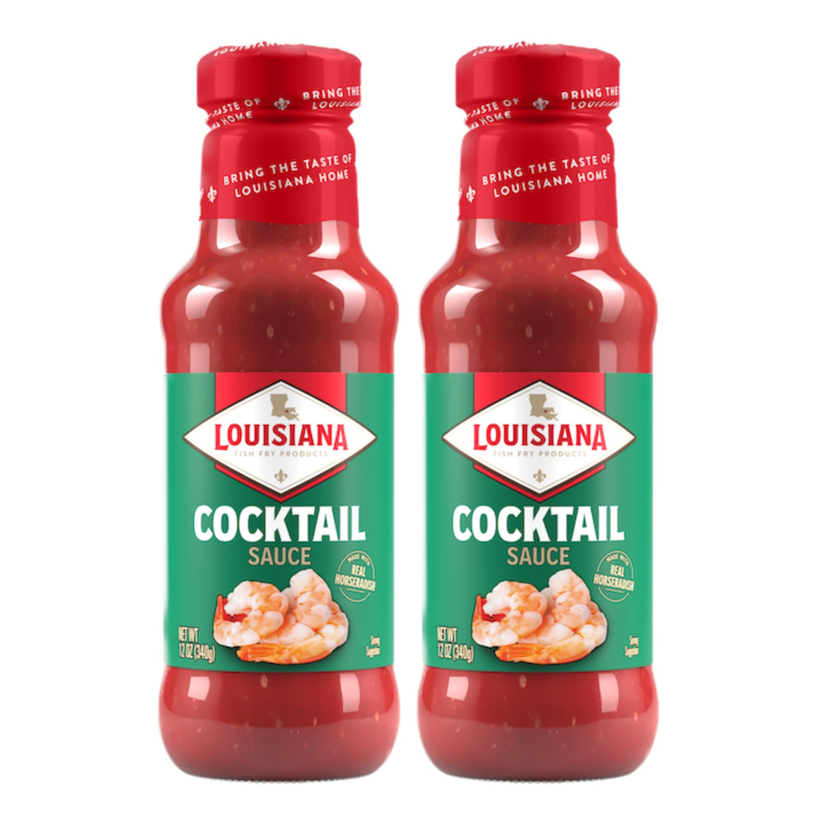 Louisiana Fish Fry Cocktail Sauce bottle with horseradish tang for dipping
