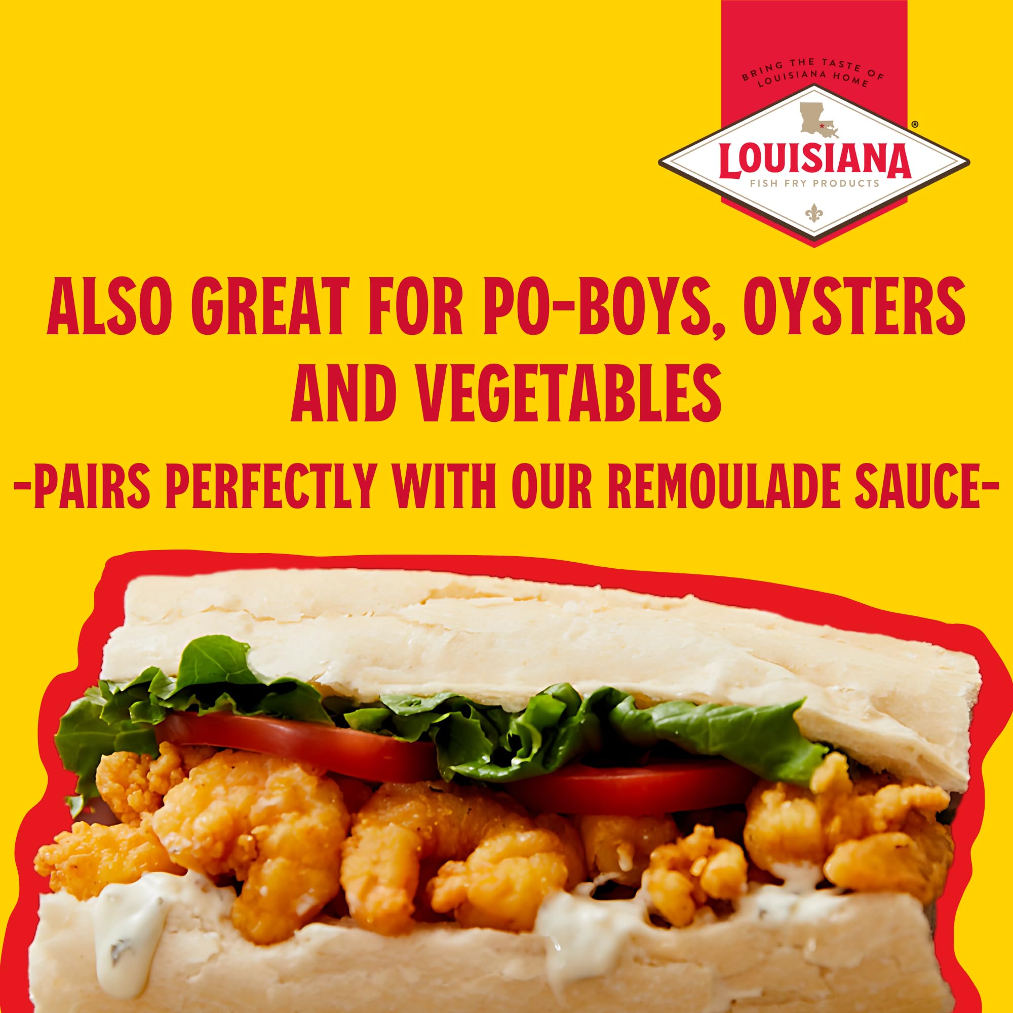 Louisiana Fish Fry Easy-use mix simplifies coating with just water.