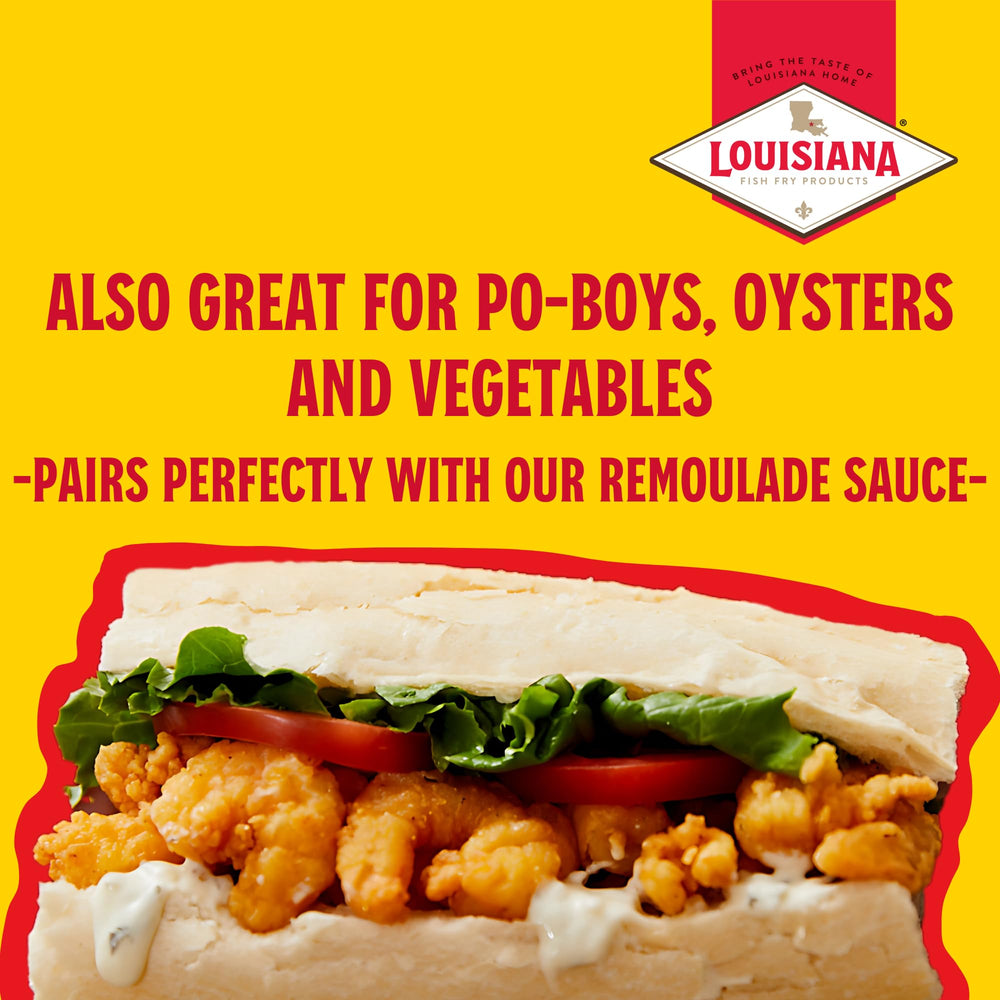 Louisiana Fish Fry Easy-use mix simplifies coating with just water.