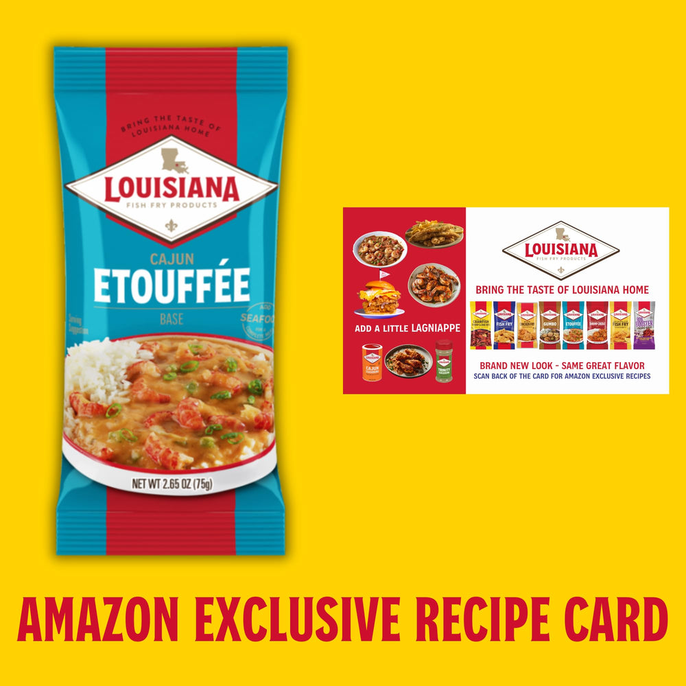 Louisiana Fish Fry Etouffee Base box-pack6, pantry-friendly packaging for easy meals.