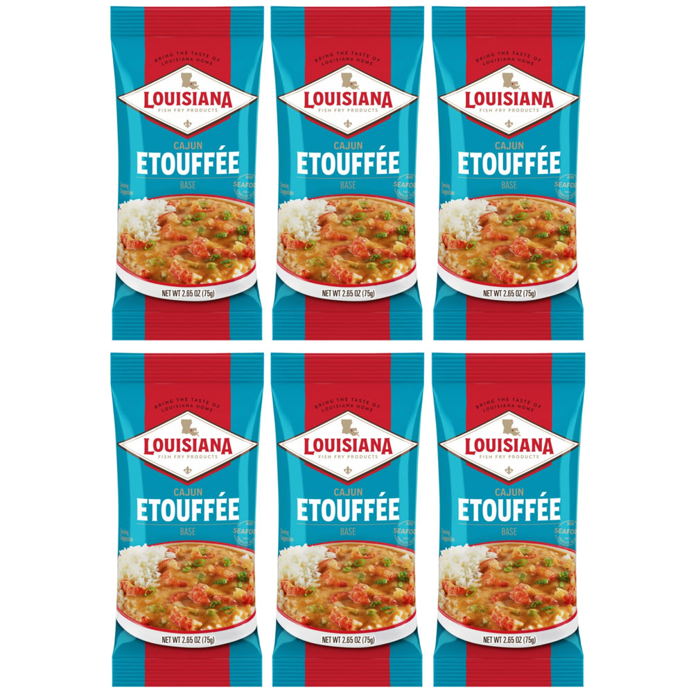 Louisiana Fish Fry Etouffee Base pack6 front view for quick weeknight Cajun meals.