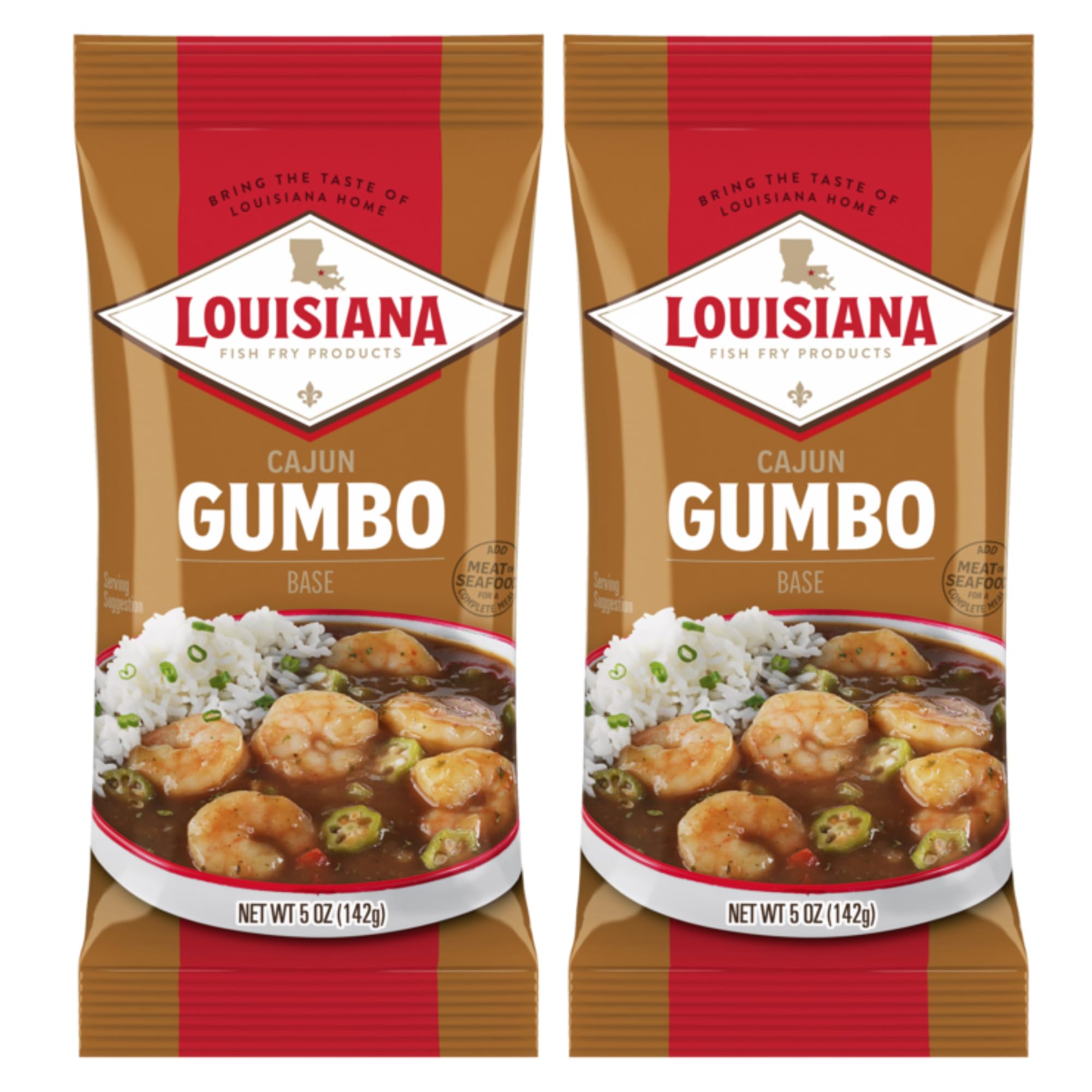 Louisiana Fish Fry Gumbo Base 2-pack box ready for quick, authentic Louisiana flavor