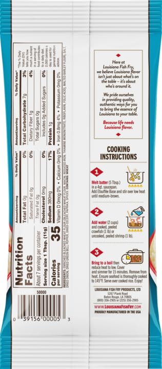 Gumbo Base package label highlighting rich spice blend
