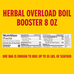Louisiana Fish Fry Herbal Overload Boil Booster bottle close-up for seasoning