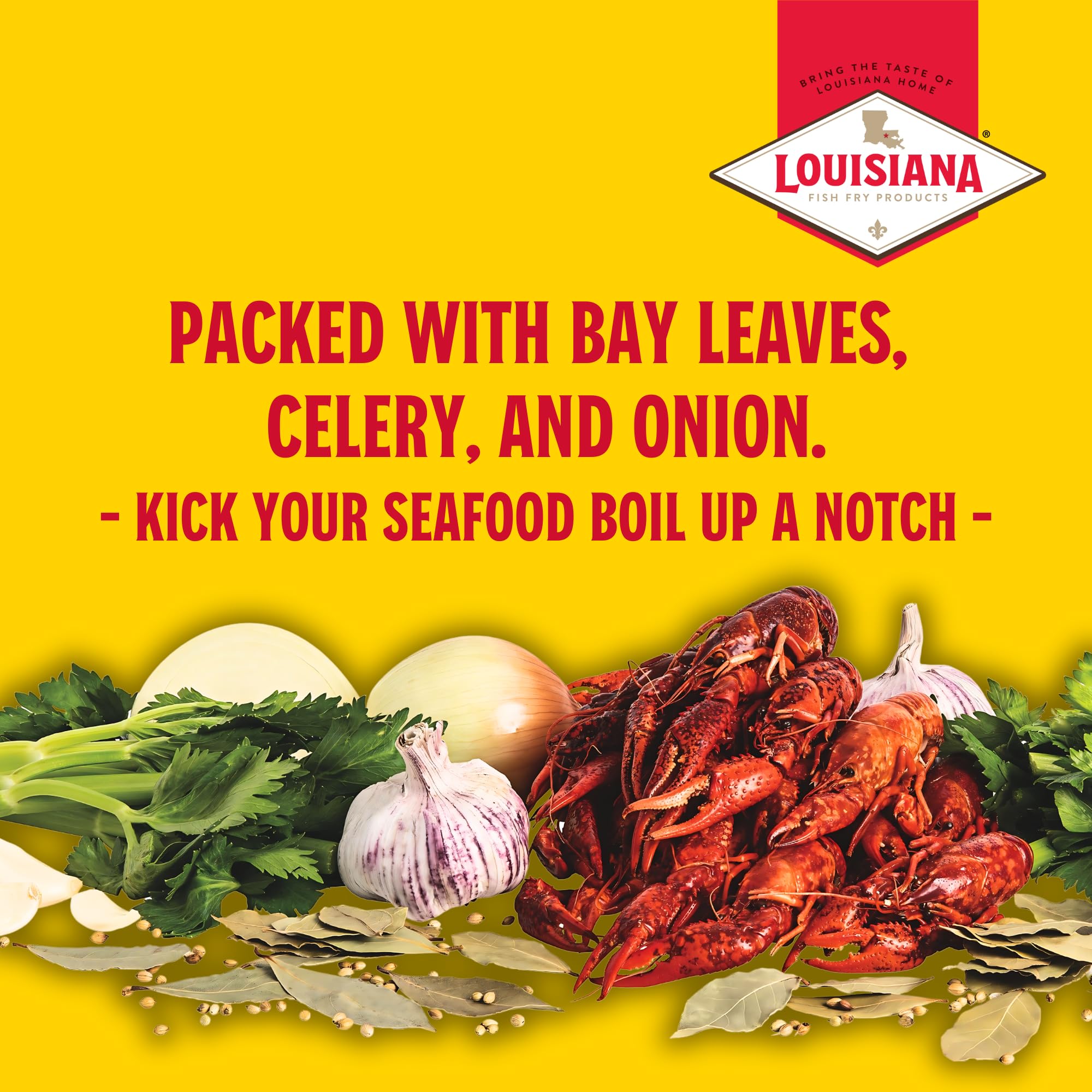Louisiana Fish Fry Herbal Overload Boil Booster enhances shrimp boils