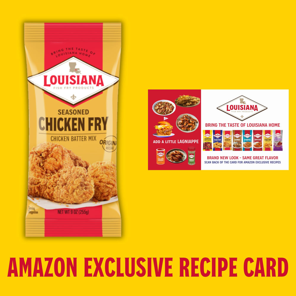 Louisiana Fish Fry pairs well with Cravin’ Cajun Hot Sauce for extra kick.