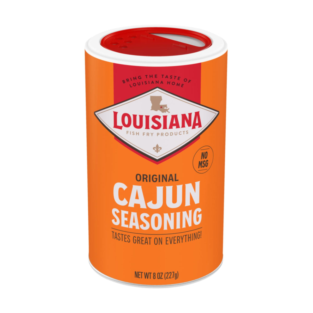Louisiana Fish Fry Cajun Seasoning jar front view for bold flavor