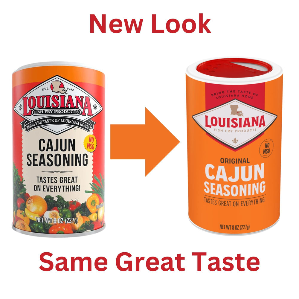 Louisiana Fish Fry Cajun Seasoning in a kitchen scene for easy dinners