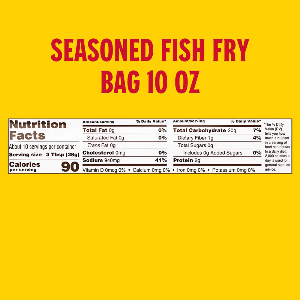 Close-up of the crispy seasoned crust on Louisiana Fish Fry coating.