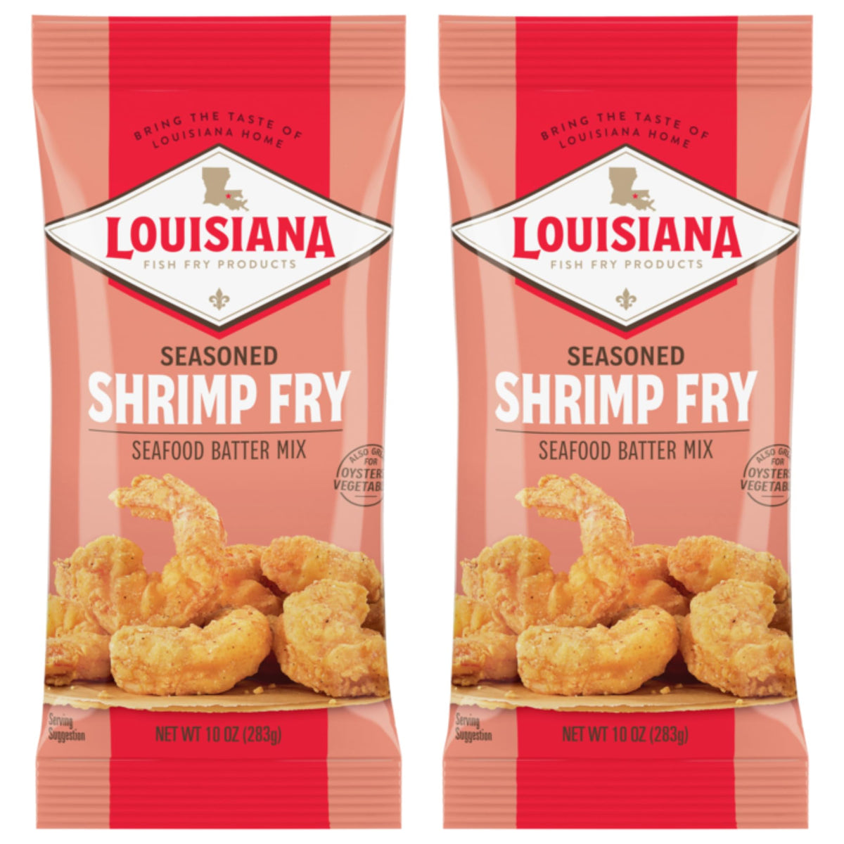 Louisiana Fish Fry Shrimp Fry Batter creates a crispy crust for shrimp.