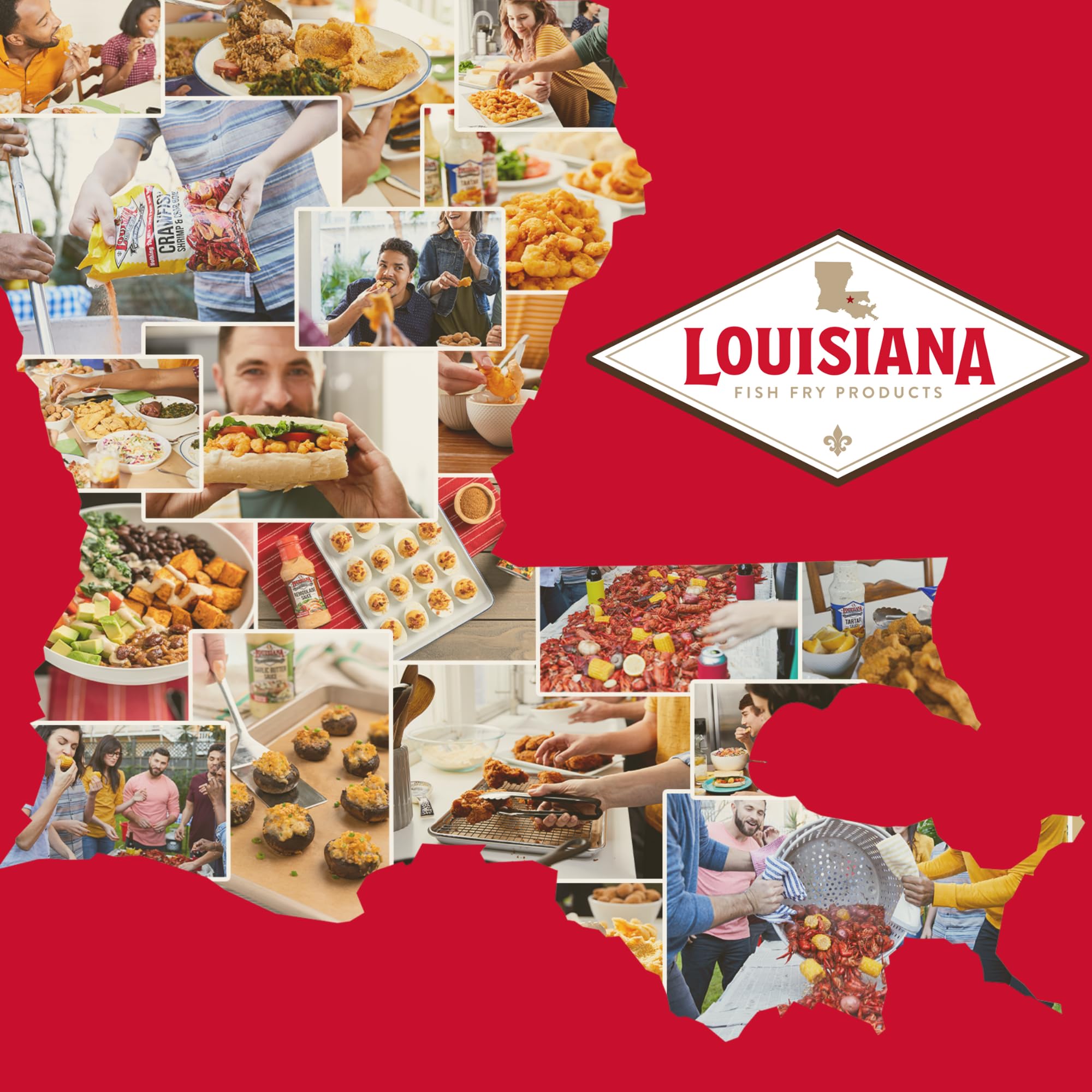Louisiana Fish Fry Trinity Shake on store shelf for convenient seasoning