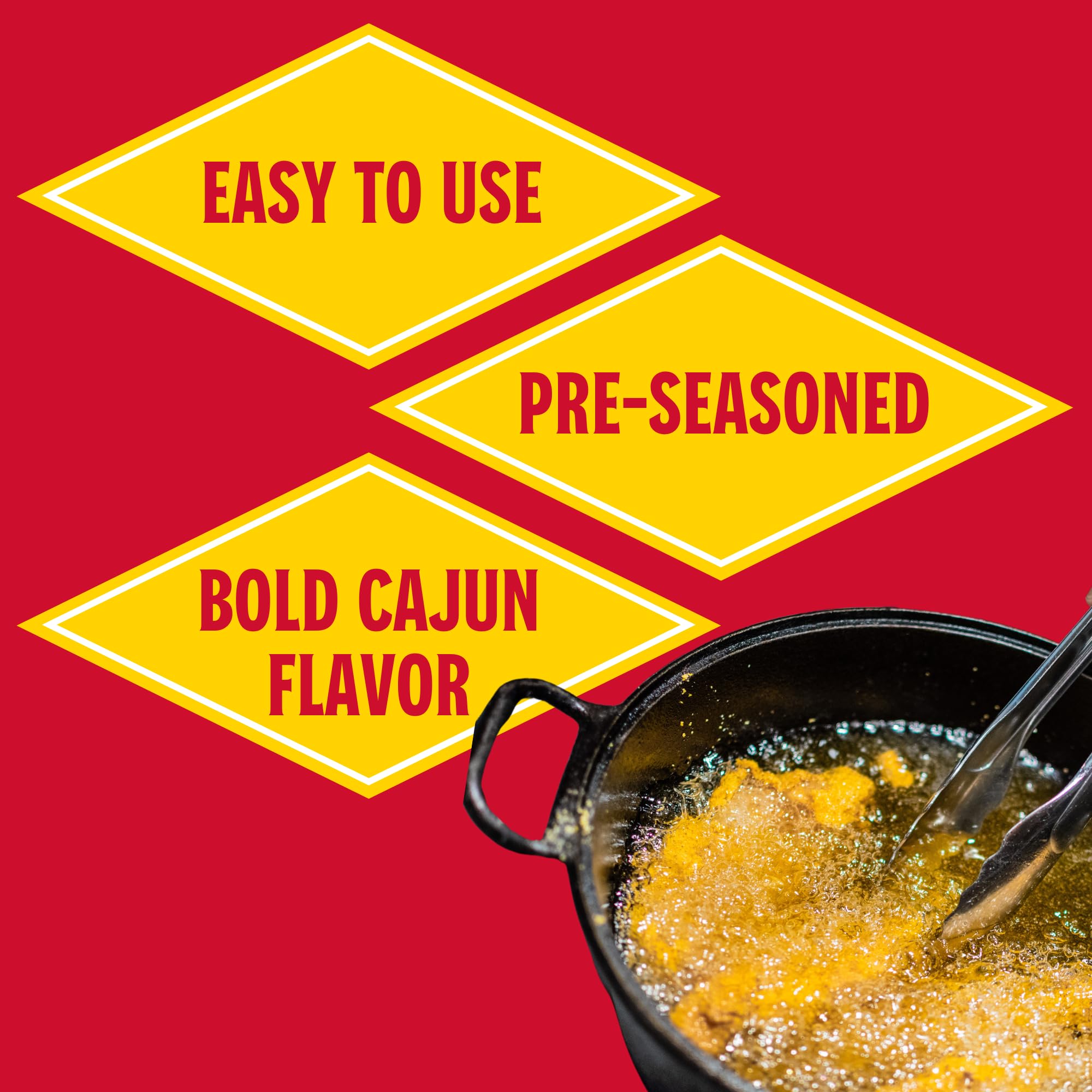 Cornmeal-based fry mix delivering crispy texture for seafood bites
