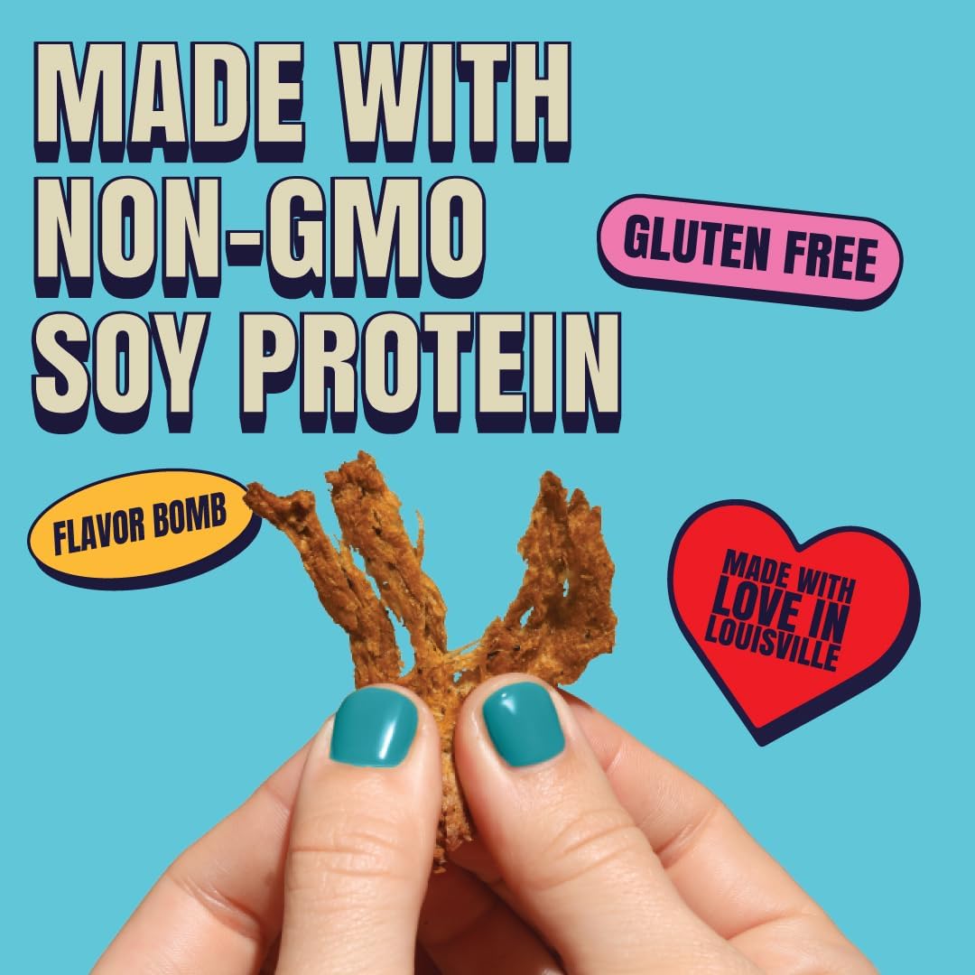 Back of Louisville Vegan Jerky bag showing gluten-free ingredients.