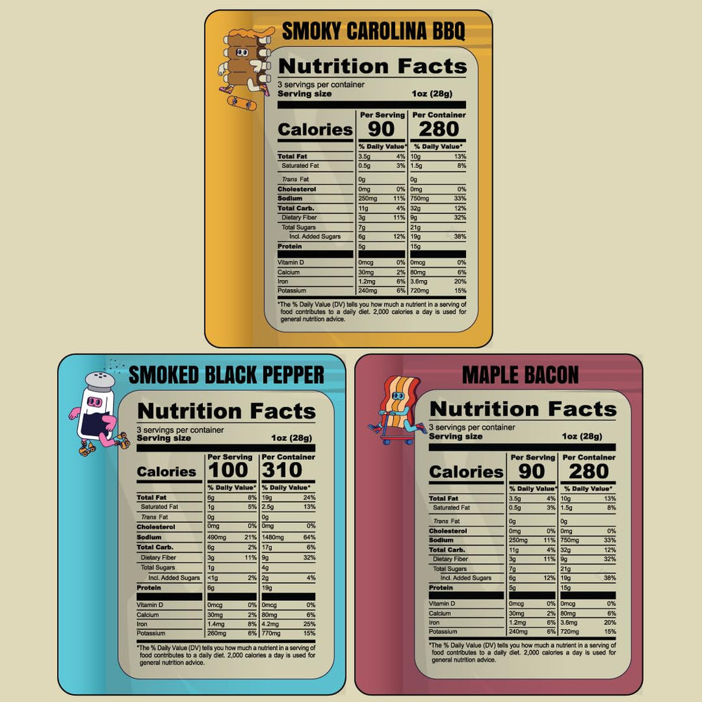 Louisville Vegan Jerky Smoked Black Pepper bag—bold savory bite for meals