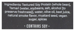 Louisville Vegan Jerky texture close-up highlights meat-like chew and flavor