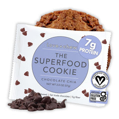 Love Chew Cookie Chocolate Chia 2oz pack for on-the-go snacking.