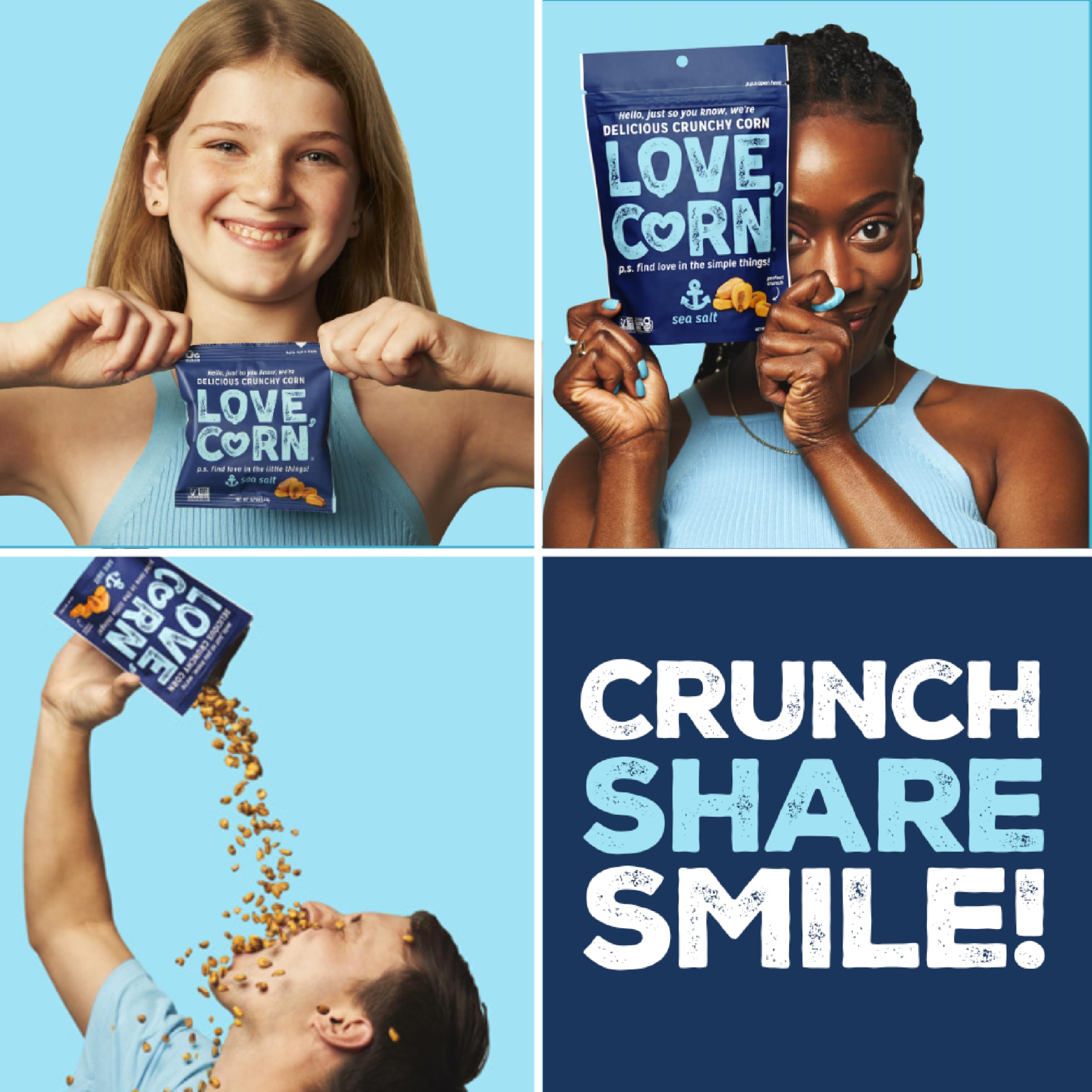 Gift-ready Love Corn Sea Salt packaging suggests a tasty present