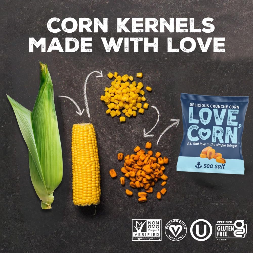 Love Corn Sea Salt snack bowl for sharing at gatherings.