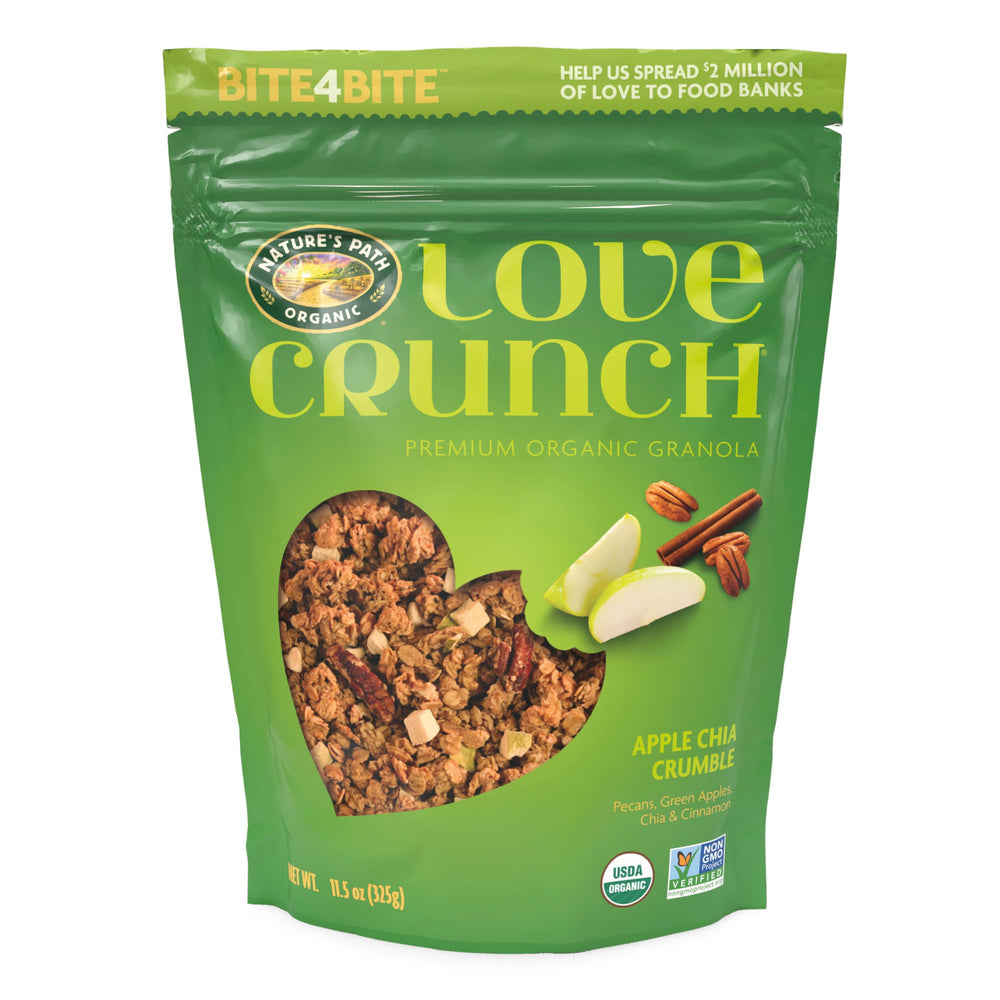 Love Crunch Apple Chia Crumble Granola 6-pack ready for breakfast