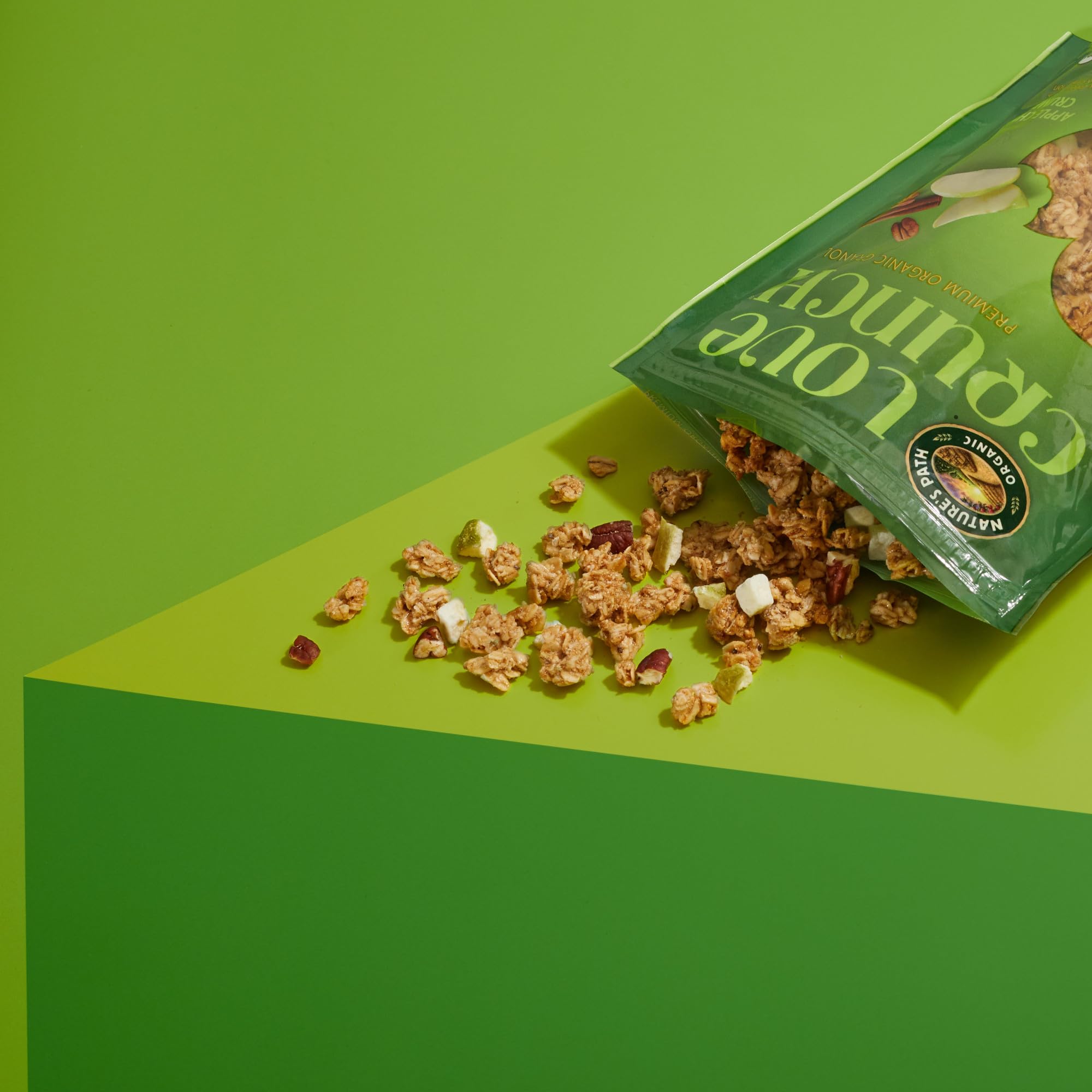 Served in a bowl with yogurt or smoothie, Love Crunch Apple Chia Crumble