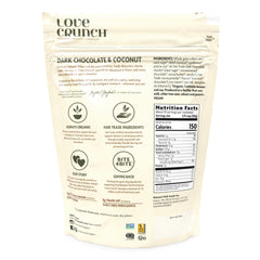 Love Crunch granola clusters close-up highlighting a crunchy texture.
