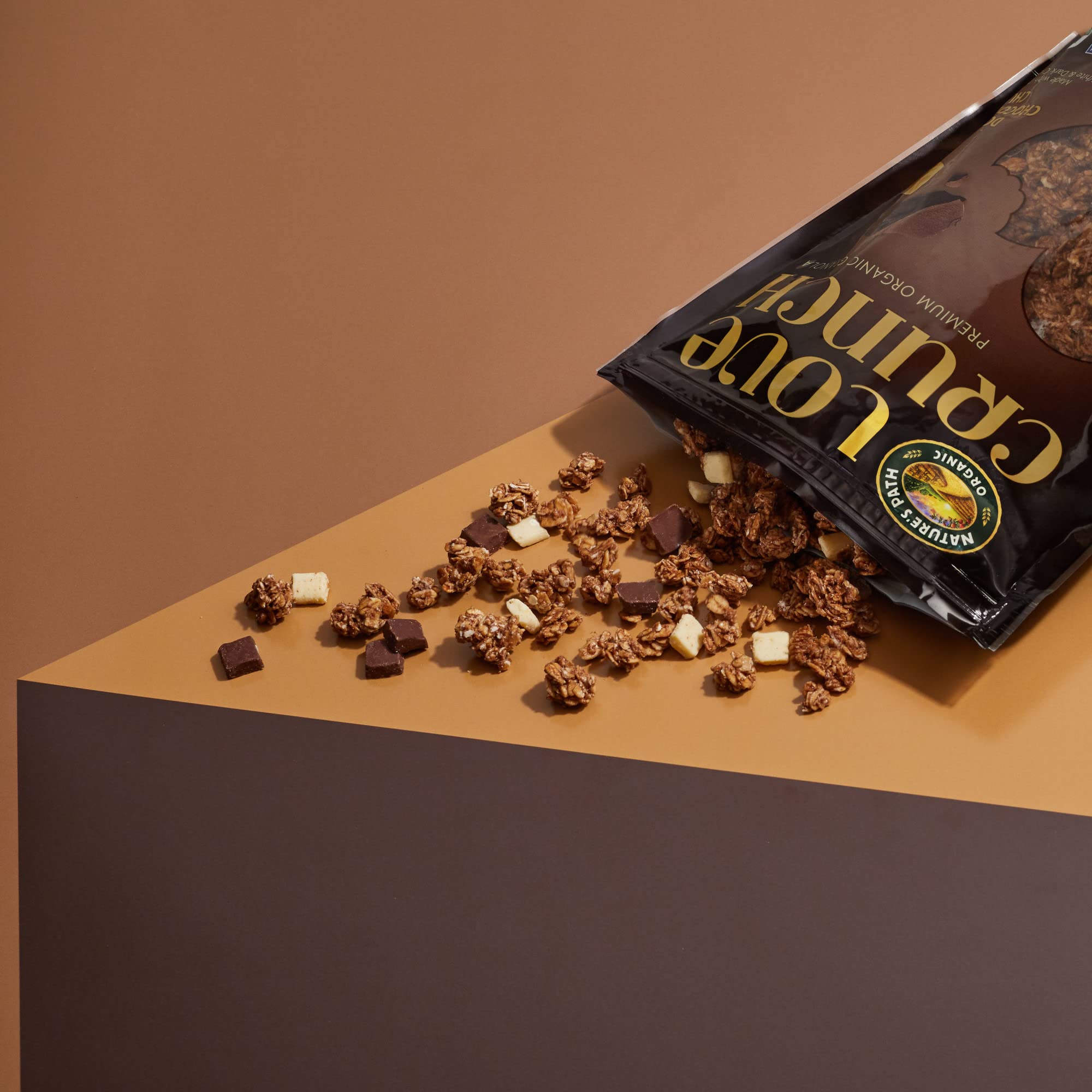 Texture shot of organic rolled oats in Love Crunch granola.
